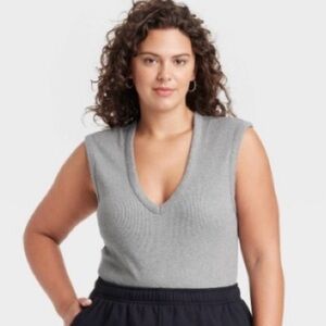 Universal Thread Women's Rib Bodysuit‎ Gray​